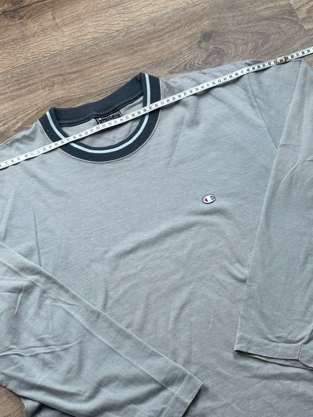 Maglia Champion grigia manica lunga vintage uomo