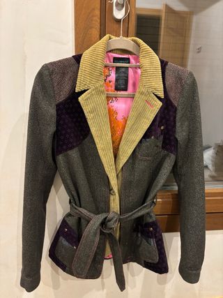 Chaqueta Custo Barcelona Tejidos Verde y Púrpura