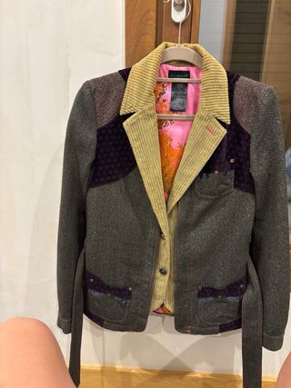 Chaqueta Custo Barcelona Tejidos Verde y Púrpura