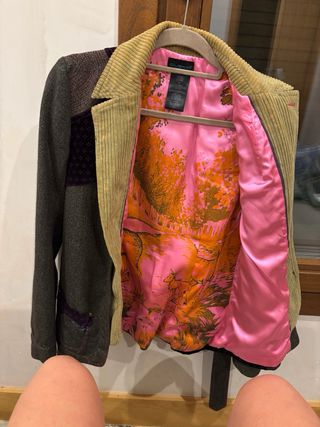 Chaqueta Custo Barcelona Tejidos Verde y Púrpura