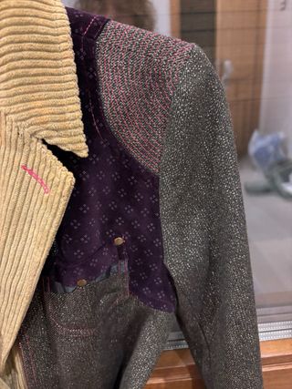 Chaqueta Custo Barcelona Tejidos Verde y Púrpura