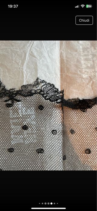 Foulard antico pizzo nero