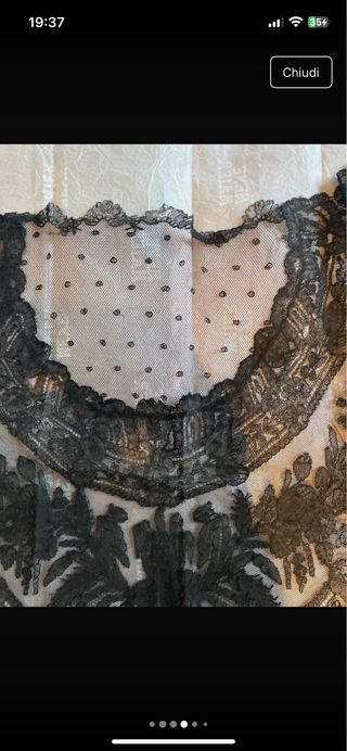 Foulard antico pizzo nero