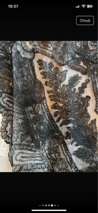 Foulard antico pizzo nero