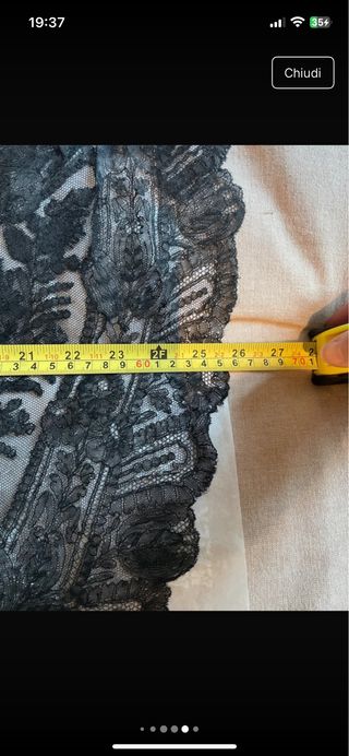 Foulard antico pizzo nero