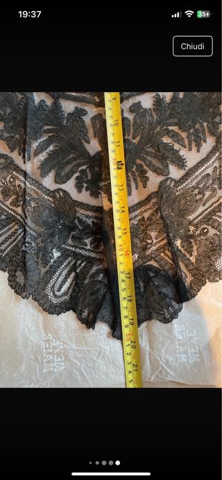 Foulard antico pizzo nero