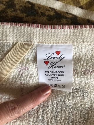 Asciugamano uncinetto stile country