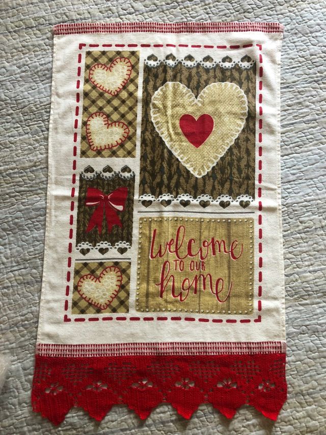 Asciugamano uncinetto stile country