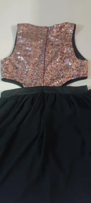 Lote 2 Vestidos Fiesta T/ M/L Negro y lentejuelas