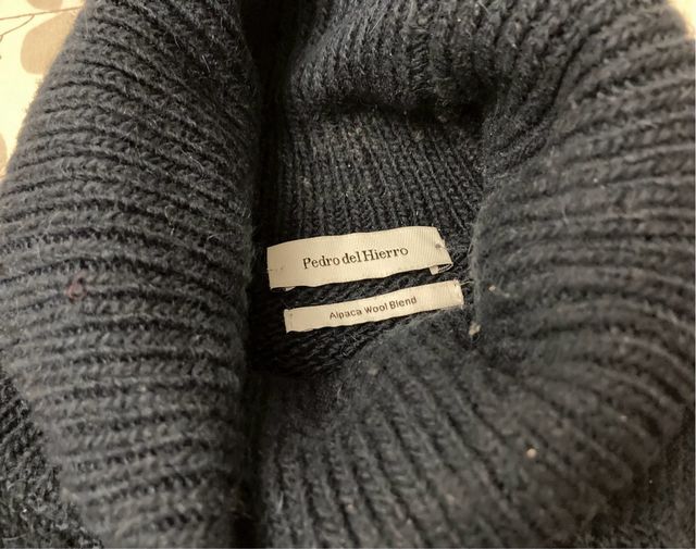 Jersey Pedro del Hierro azul lana trenzado