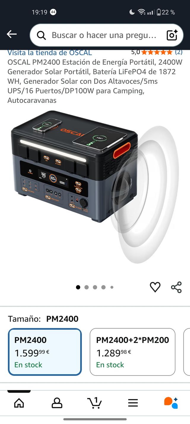 ESTACIÓN DE ENERGÍA NUEVA A ESTRENAR 2400W ( 4800)