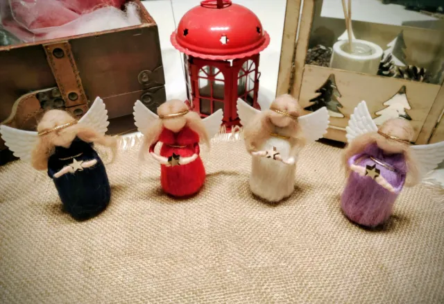 Ángeles Adviento Waldorf lana cardada