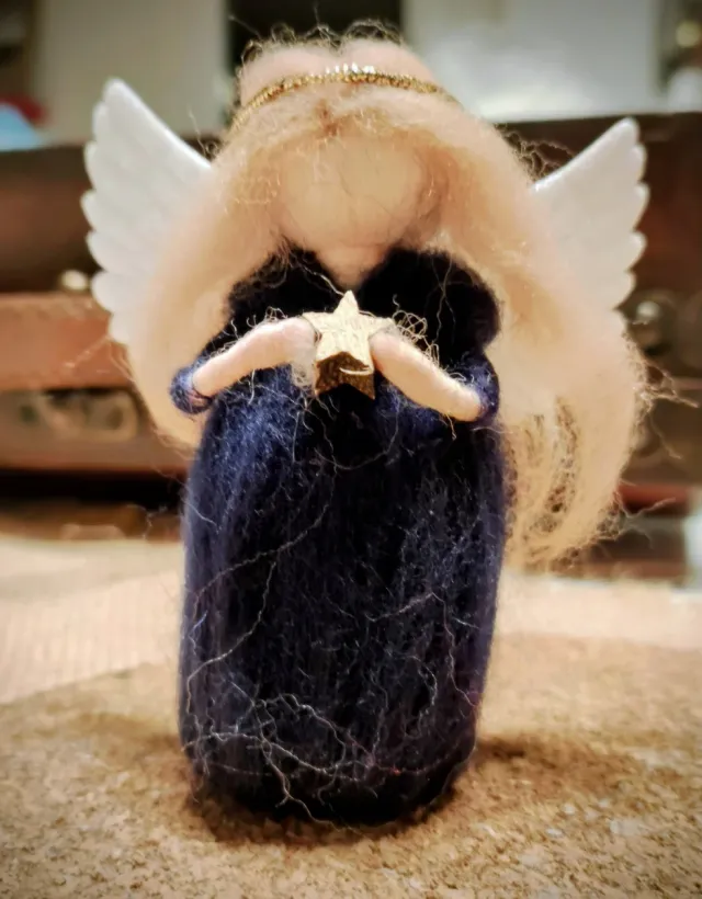 Ángeles Adviento Waldorf lana cardada