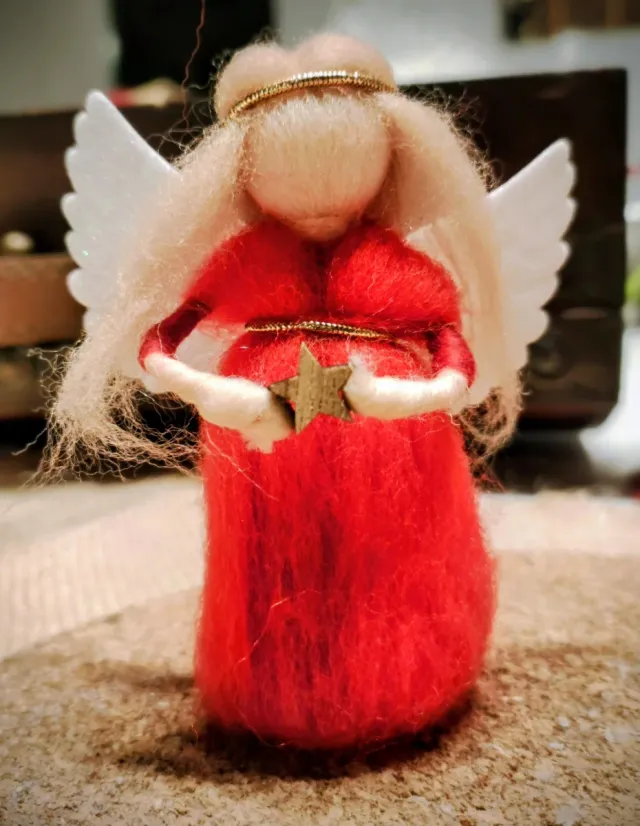 Ángeles Adviento Waldorf lana cardada