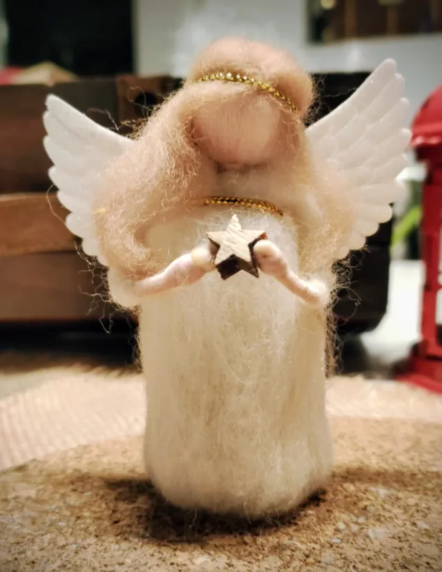 Ángeles Adviento Waldorf lana cardada