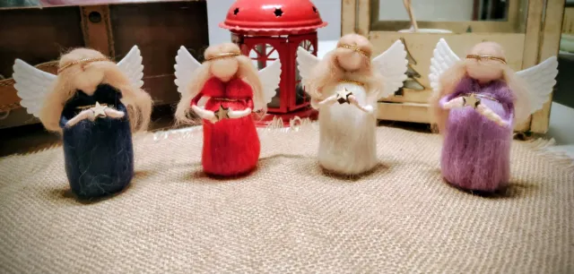 Ángeles Adviento Waldorf lana cardada