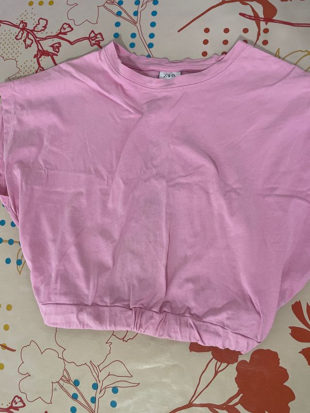 Top Zara rosa veraniego muy cómodo y moderno