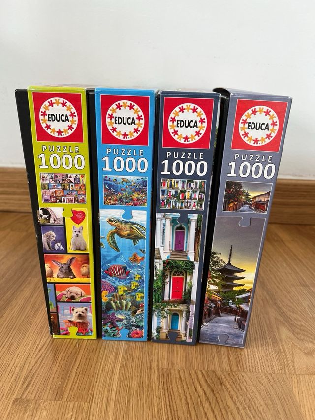 Lote 4 Puzzles Educa 1000 Piezas
