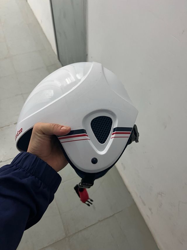 Casco de esquí infantil blanco