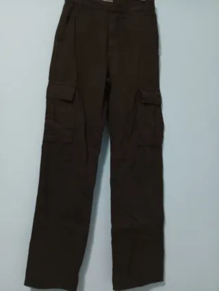 Pantalón ancho marrón