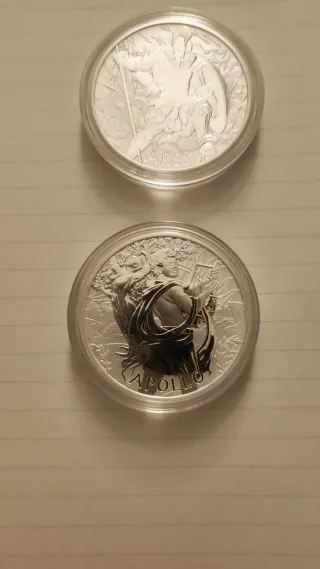 Pack 2 Monedas Dioses Ares y Apolo