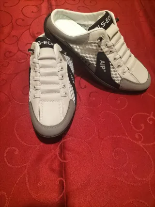 Zapatillas BLS-ECKE Hombre Gris/Blanco