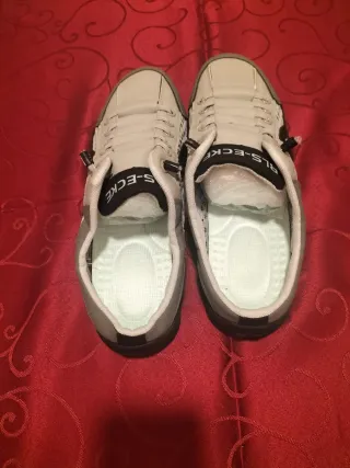 Zapatillas BLS-ECKE Hombre Gris/Blanco