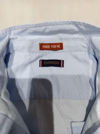 Camicia neonato azzurra