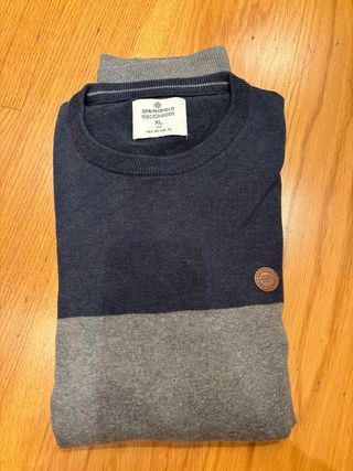 Jersey Springfield Hombre Talla XL Azul/Gris