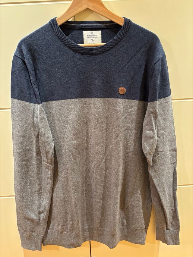 Jersey Springfield Hombre Talla XL Azul/Gris