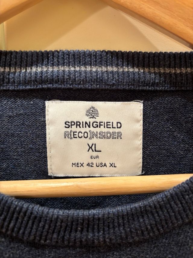 Jersey Springfield Hombre Talla XL Azul/Gris