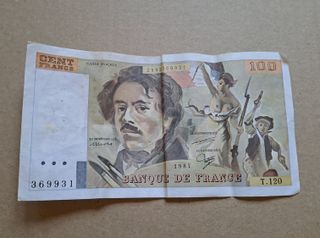 Billete 100 Francos Franceses del año 1987