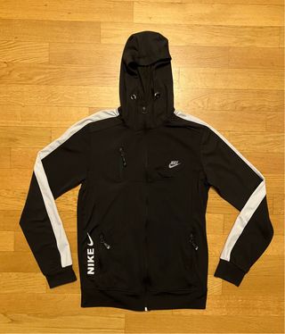 Felpa Nike donna nera con banda bianca