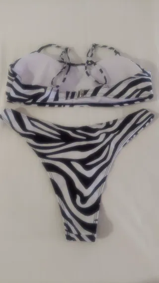 Bikini Cebra Negro y Blanco