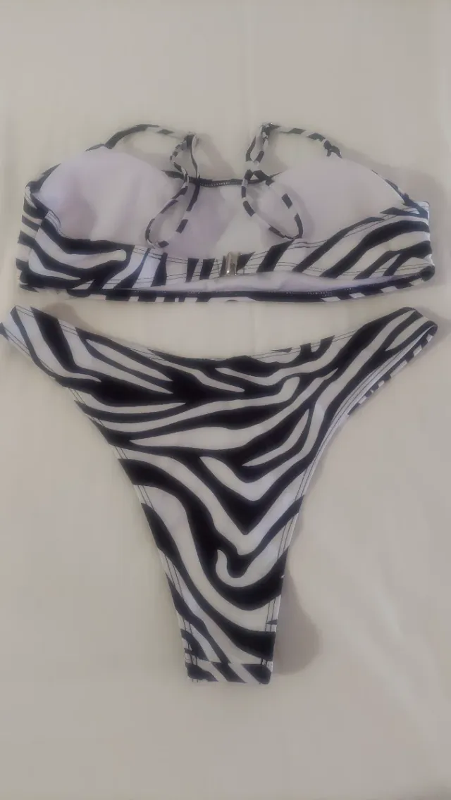 Bikini Cebra Negro y Blanco