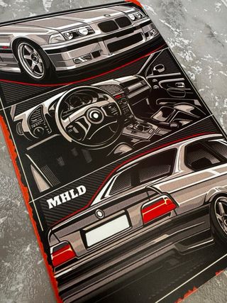 Placa / chapa decorativa Coche BMW M3 E36