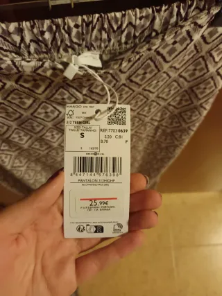 Pantalones largos Mango Teen estampado