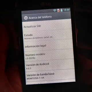 Cellulare LG E-610v Nero