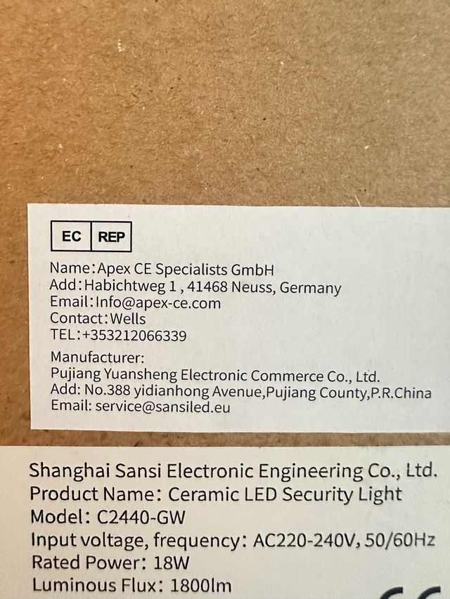 Luz LED Seguridad Sansi Motion Activated