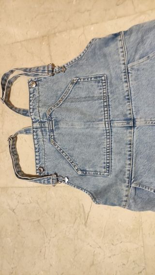 Peto vaquero denim alto XS