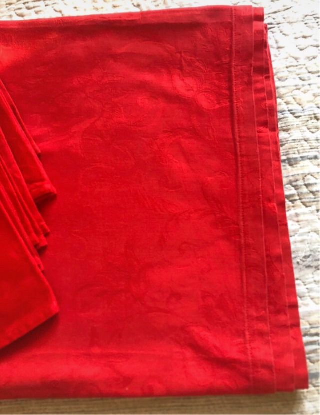 Tovaglia Rettangolare + 6 Tovaglioli Vintage