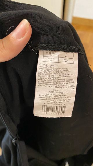 Pantalón negro de pinza