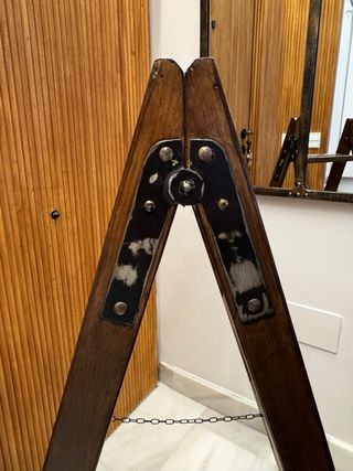 Escalera de madera tijera restaurada