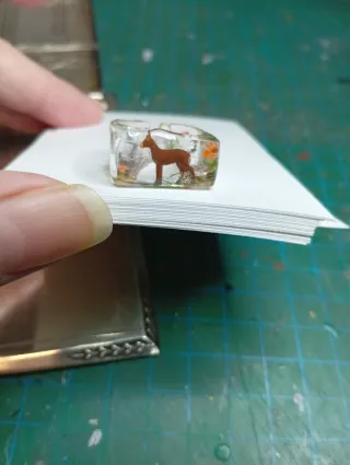 Anillo Resina Gato Negro Transparente calavera