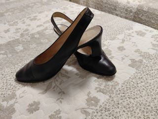 Sandalia tacón mujer azul marino