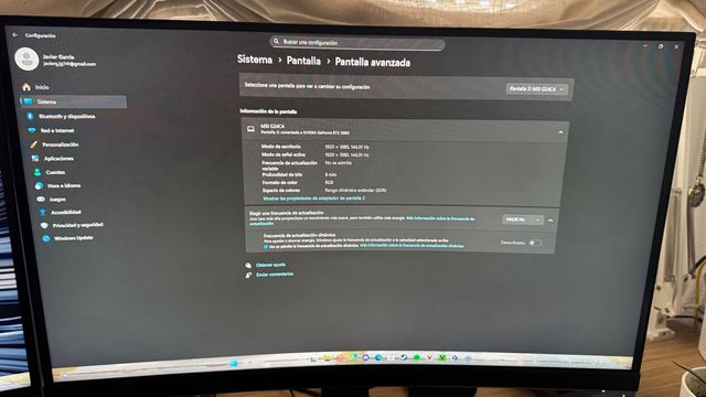 Monitor MSI G24C4 23.6 FullHD 144Hz Curvo