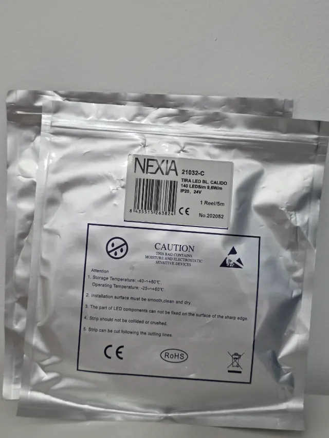 TIRA LED NEXIA 24V 9,6W/m 140 LED/m