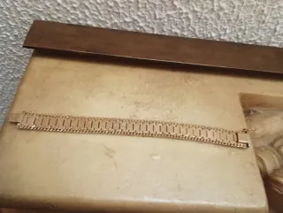 Pulsera MTL doble cadena bañada en oro