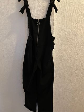 Peto vaquero negro cremallera talla M