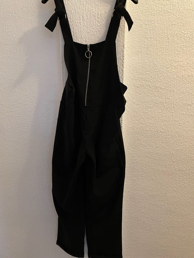 Peto vaquero negro cremallera talla M